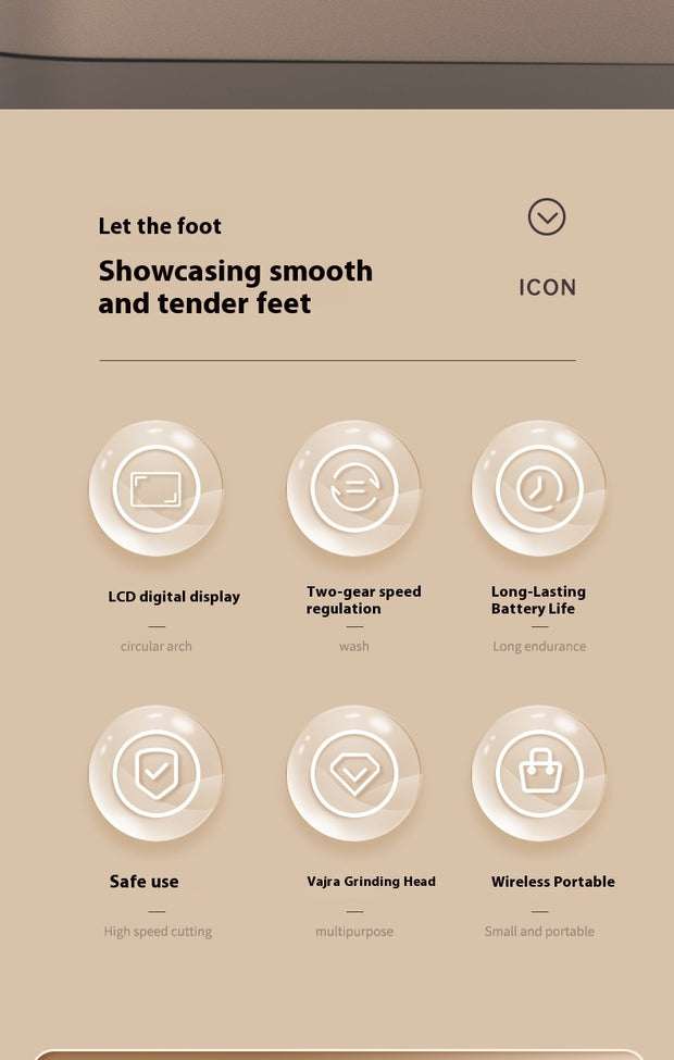 Electric Foot Grinder Household Automatic Foot Grinding For Removing Dead Skin And Calluses A  For Beautiful Feet And Foot Care